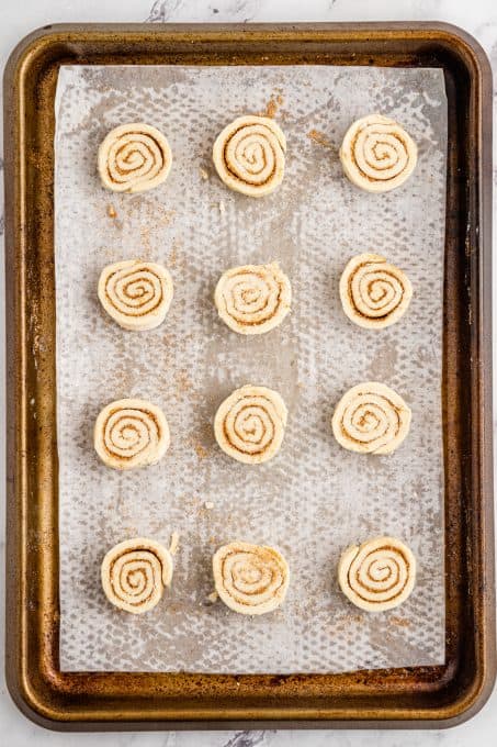 Cinnamon swirls ready for the oven