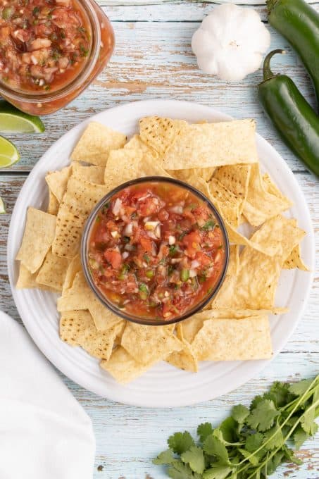 Easy homemade salsa.