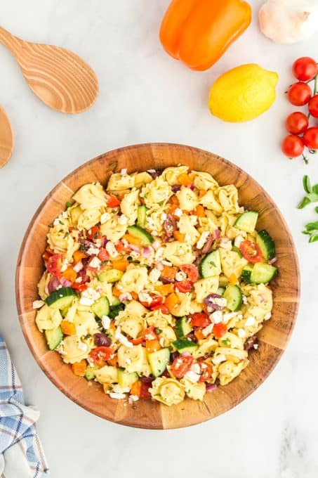 Greek Tortellini Pasta Salad