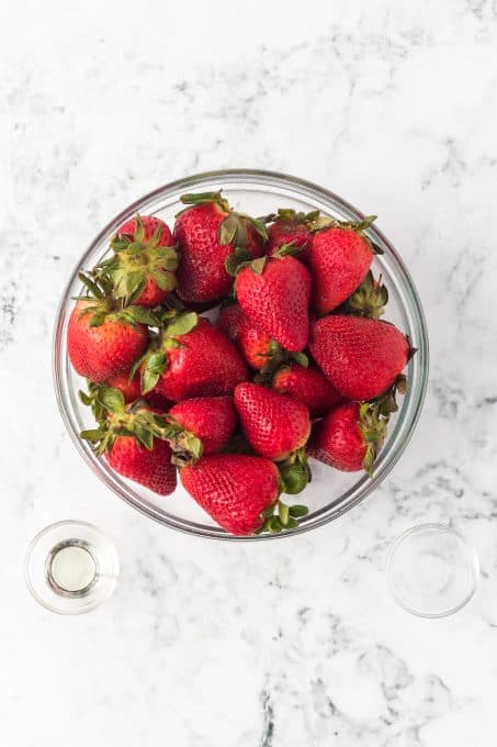 Ingredients for Simple Roasted Strawberries recipe.