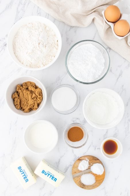 Ingredients for Coffee Cake Cookies