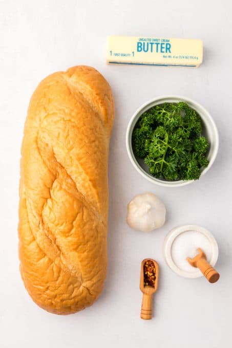 Ingredients for Air Fryer Garlic Bread