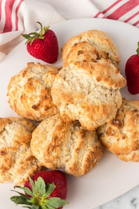 Soft and tender biscuits for strawberry shortcake made with Bisquick™