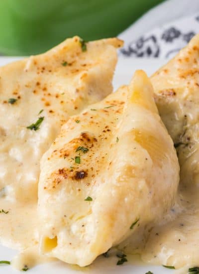 Chicken Alfredo Stuffed Shells