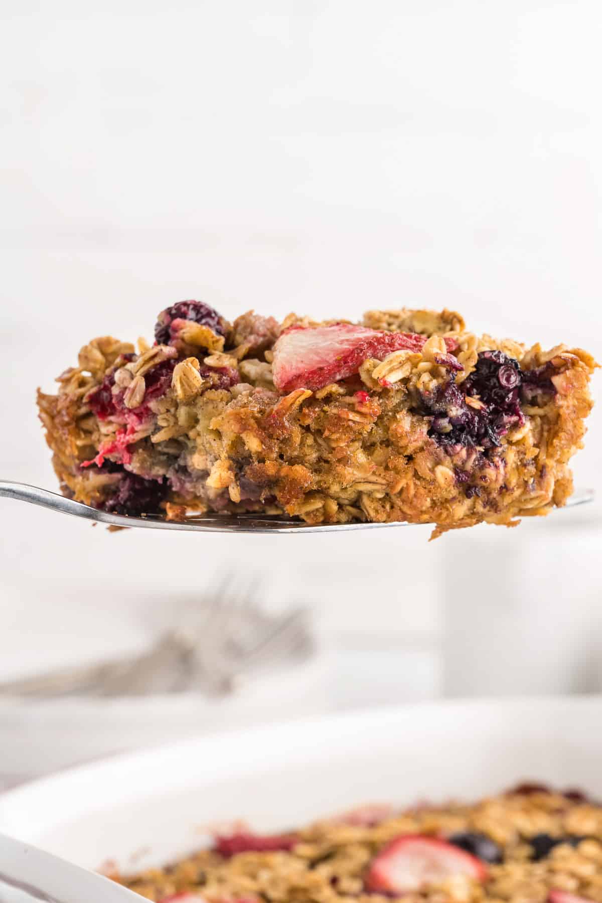 Baked Oatmeal with fresh berries.