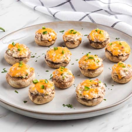 Jalapeno Popper Stuffed Mushrooms