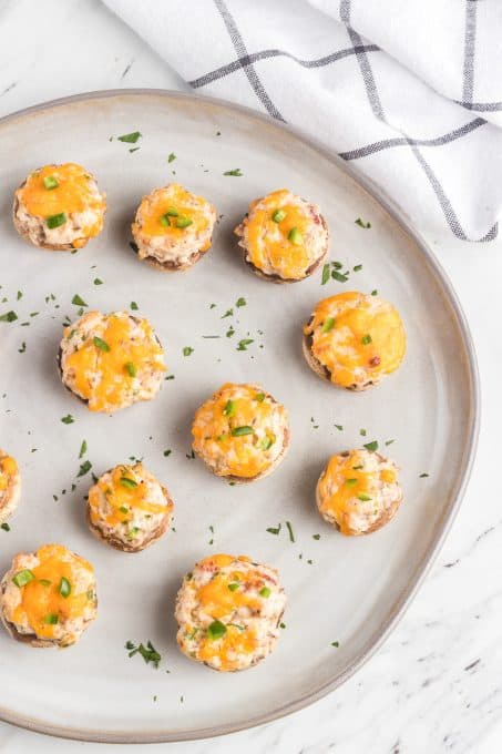 Stuffed Mushrooms with jalapenos.