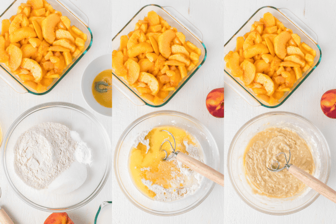 Peach Cobbler Recipe Process Photos