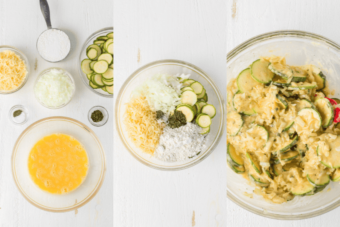 Process photos for Zucchini Casserole.