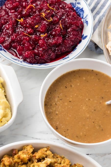 Rich brown gravy perfect for Thanksgiving and beyond.