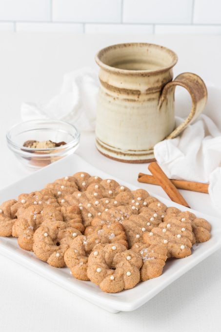 Cardamom, ginger, cinnamon and more are the spices used in these holiday Spritz Cookies.