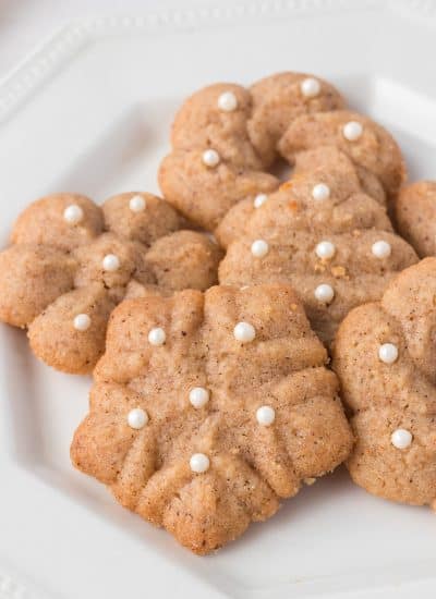 Spritz cookies made with Chai spices.