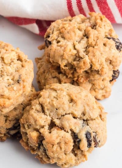 Chewy Raisin cookies with oats.