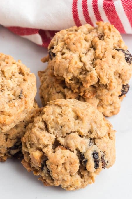 Chewy Raisin cookies with oats.