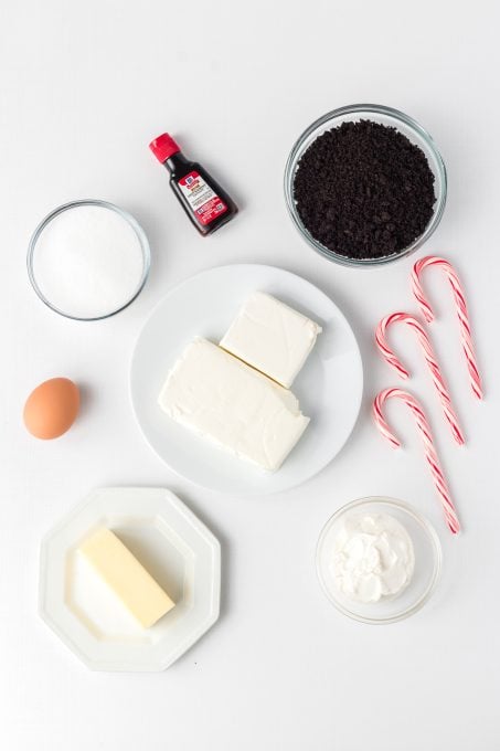 Ingredients for Peppermint Cheesecake Bars