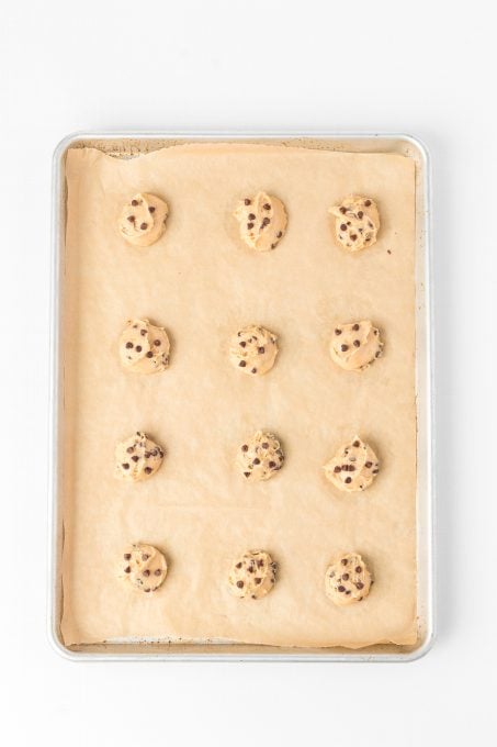 Cookies made with sour cream ready for the oven