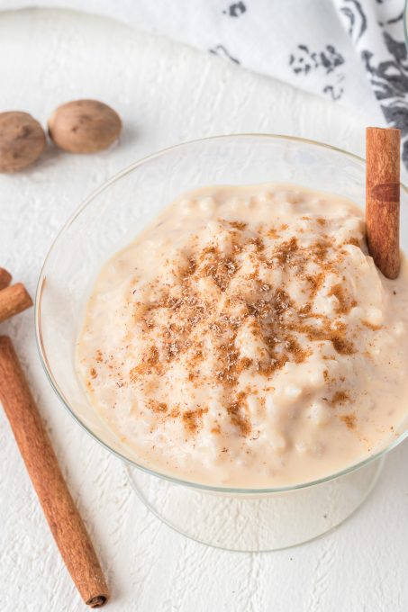 Medium grain rice and evaporated milk are some of the ingredients in this easy pudding recipe.