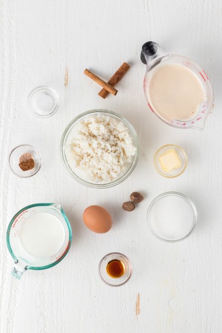 Creamy Rice Pudding Ingredients
