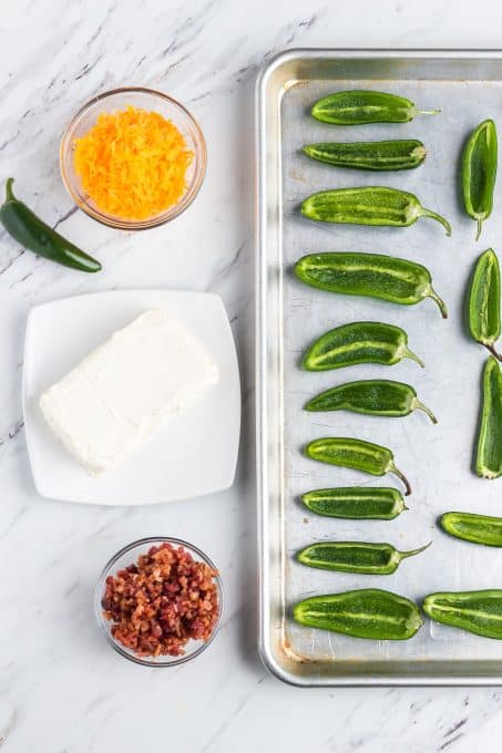 Ingredients for Jalapeno Poppers