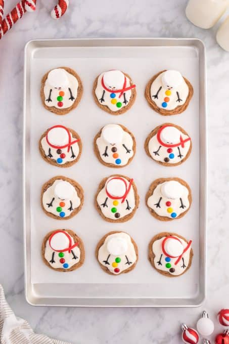 Finished Snowmen cookies.