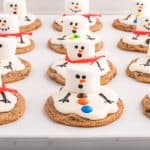 A tray of snowmen melting cookies.