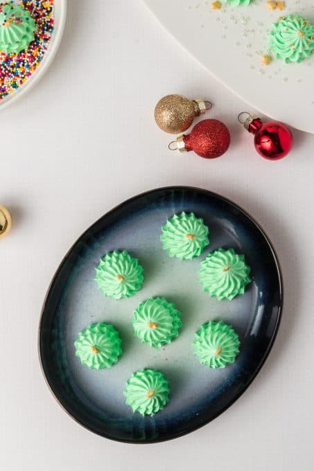 Top of meringue trees for Christmas.