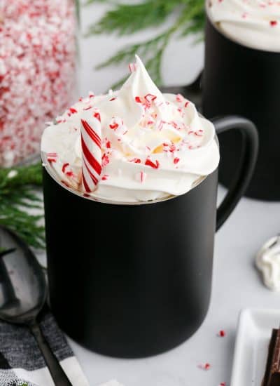 Homemade Peppermint Mocha Latte.