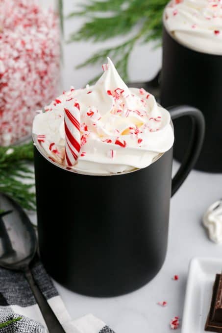 Homemade Peppermint Mocha Latte.