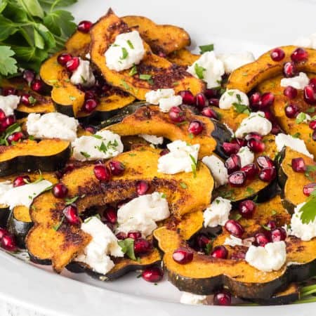 Roasted Acorn Squash with Goat Cheese