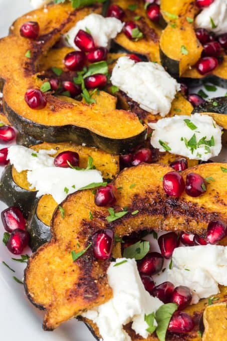 Roasted Acorn Squash with Goat Cheese