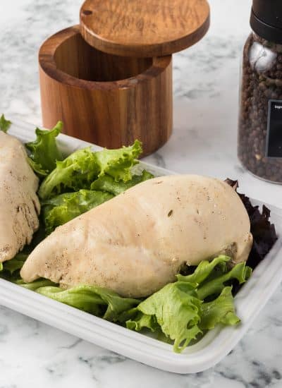 Poached Chicken breasts.