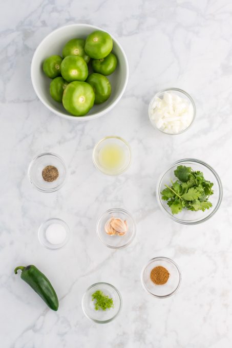 Ingredients for Salsa Verde.