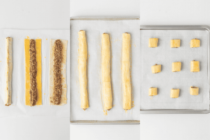 Second set of Sausage Rolls process photos.