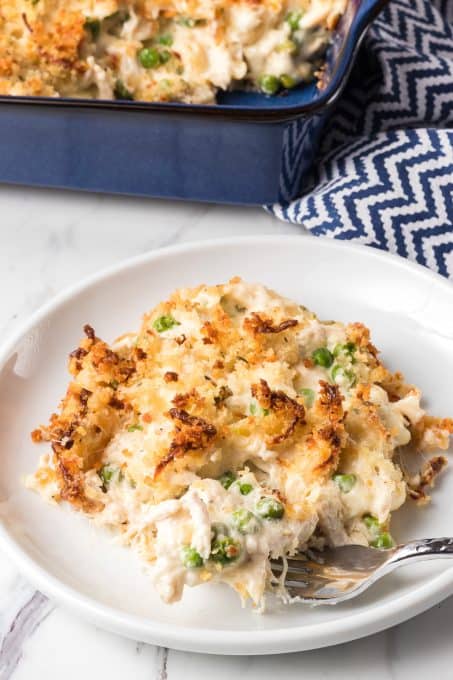 Creamy Alfredo Chicken Casserole.