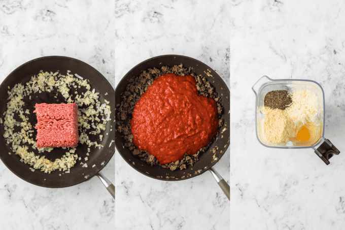 First Set of process photos for Easy Stuffed Shells with Cottage Cheese.