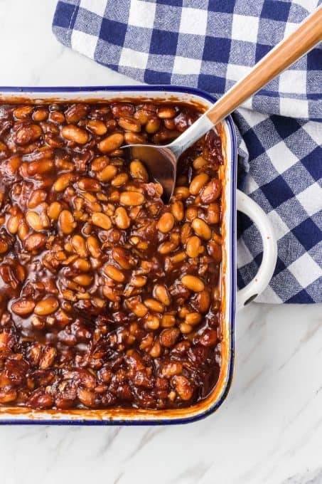 Beans made from scratch baked in the oven.