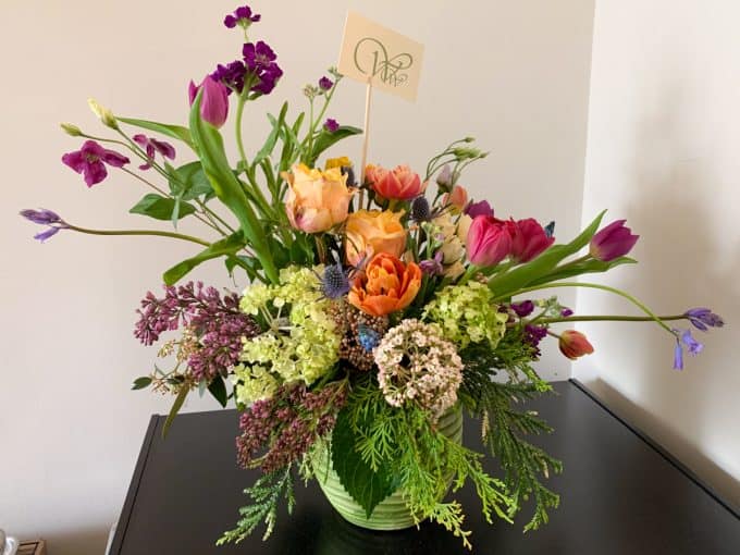 Spring flower arrangement