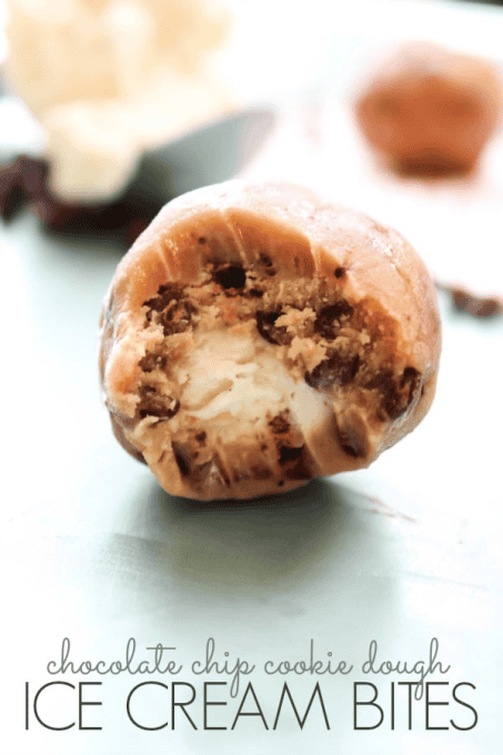 Chocolate Chip Cookie Dough Ice Cream Bites - A Dash of Sanity | Easy Meal Plan Sunday {Week 57}