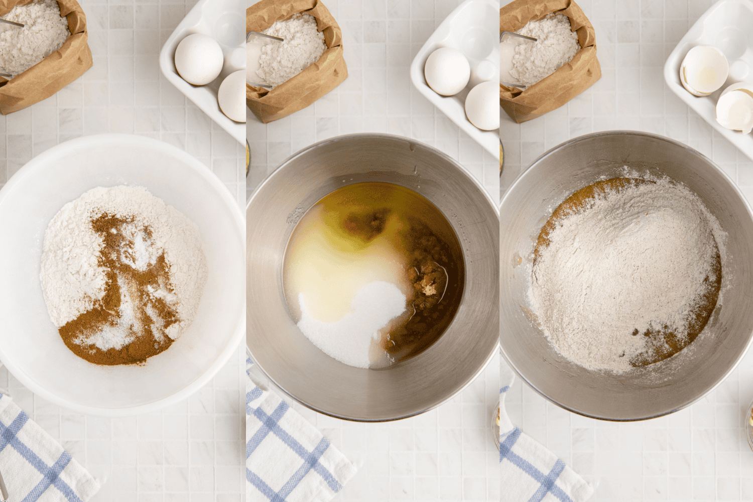 First set of process photos for Pineapple Carrot Cake.