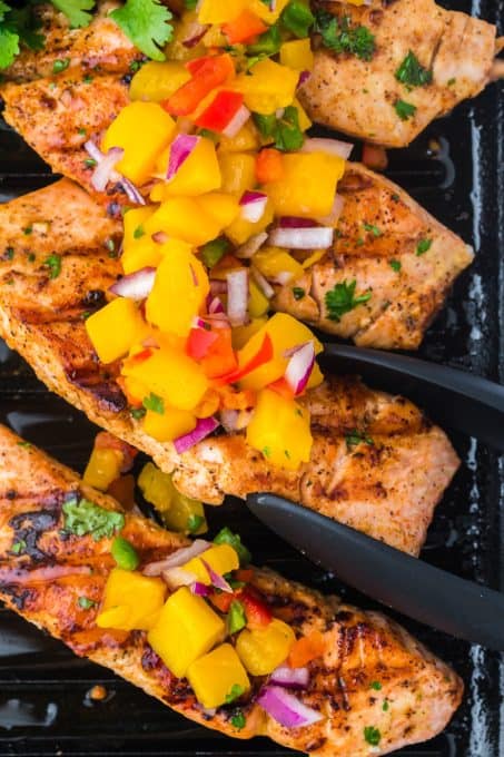 Grilled Salmon with Mango Salsa
