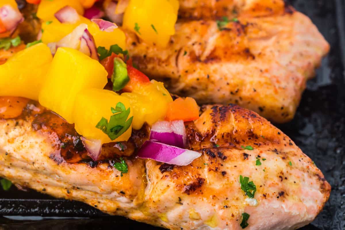 Grilled Salmon with Mango Salsa