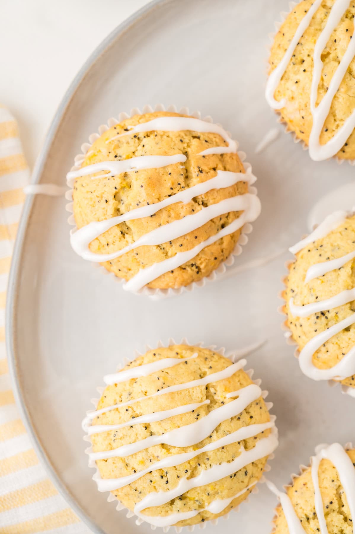Poppy Seed Muffins with a lemon glaze.
