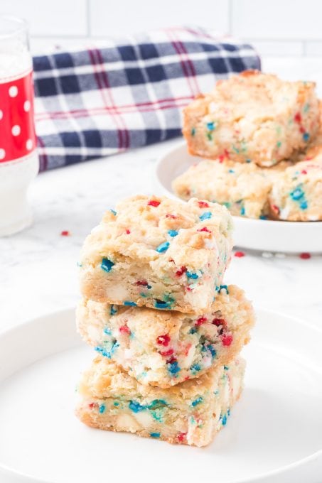 Red, white, and blue dessert bars.