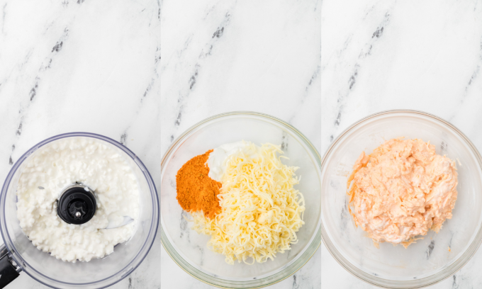 Cottage Cheese Dip process photos
