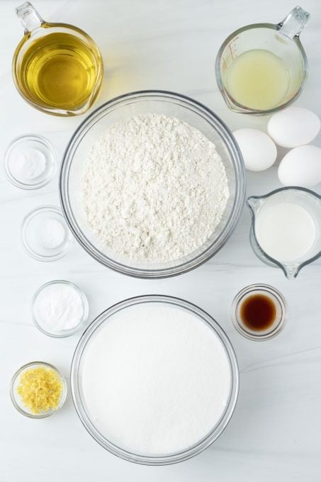 Lemon Olive Oil Cake ingredients