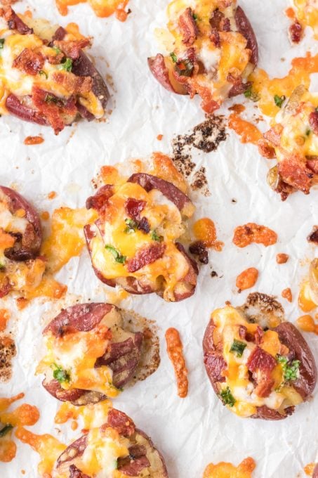 Smashed Loaded potatoes