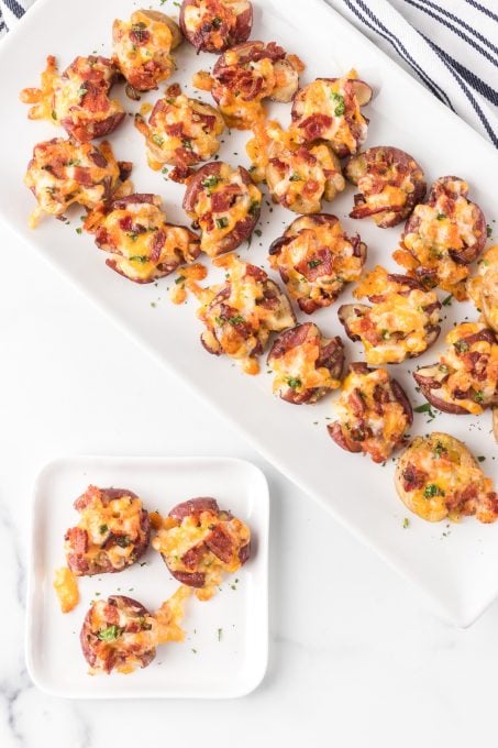 A cheesy red potato side dish.