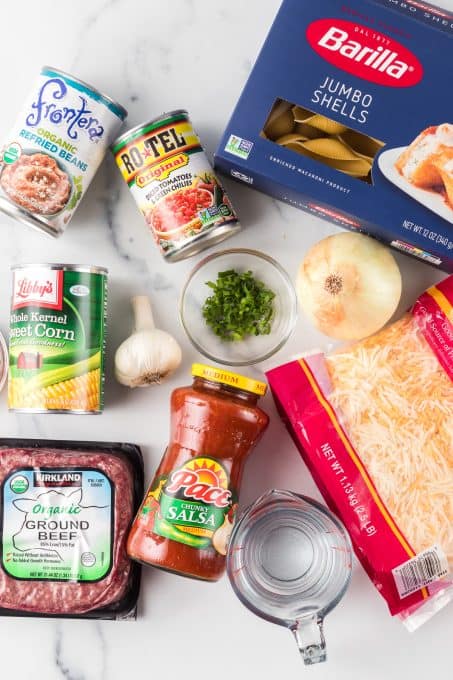 Ingredients for Taco Stuffed Shells