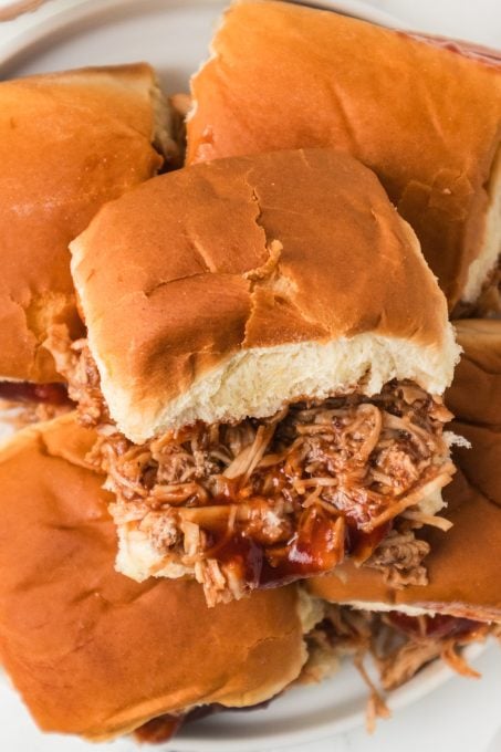 Shredded chicken sliders