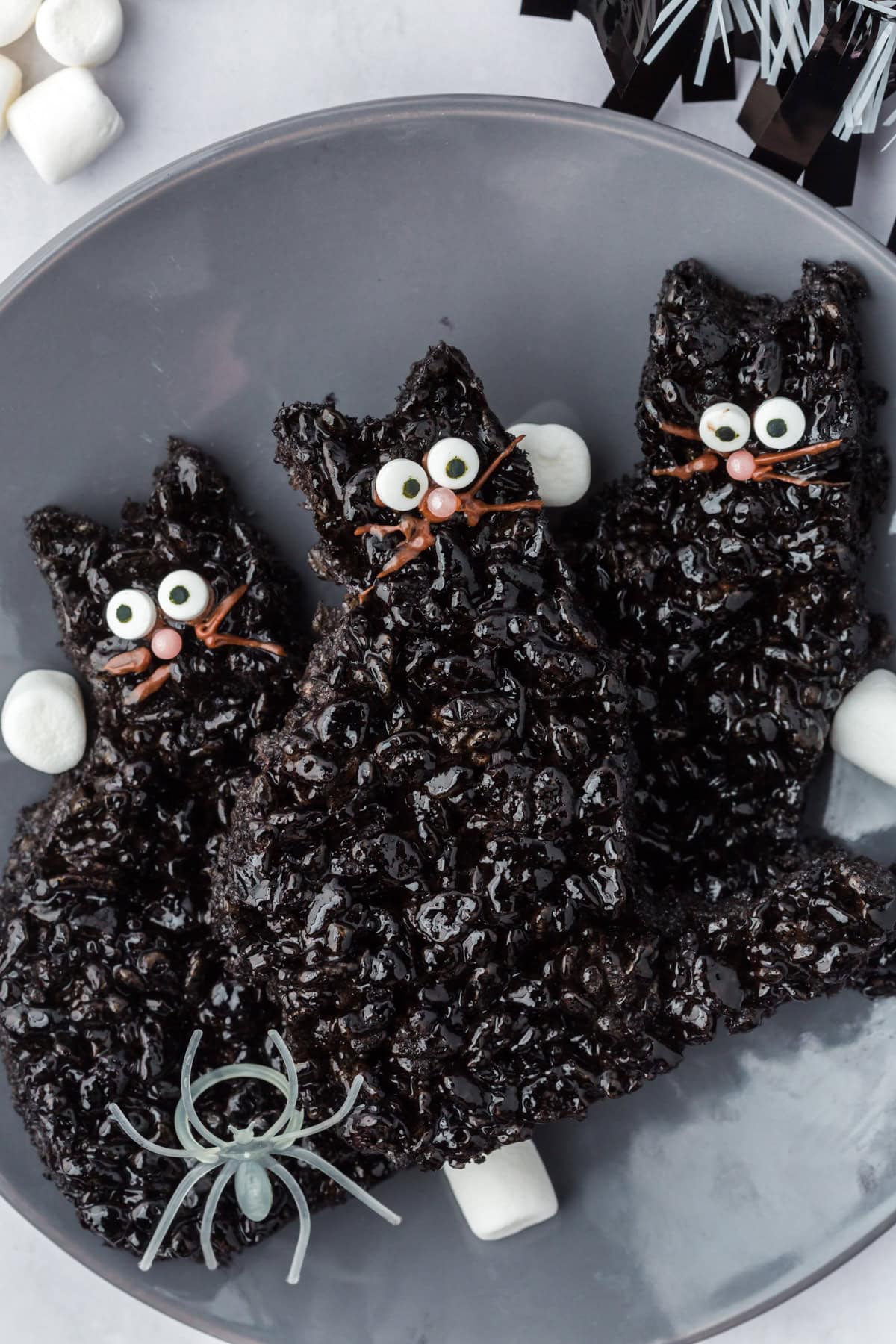 Black Rice Krispie Treat Cats